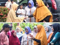 Peninjauan Sekaligus Pemberian Bantuan Kepada Korban Banjir Oleh Pj Ketua TP PKK Kabupaten Kampar