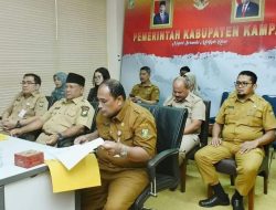 Bersama Kemendagri RI, Pj Bupati Kampar Ikuti Rakor Inflasi Secara Virtual