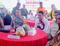 Pj Bupati Kampar Tandatangani Deklarasi Pemilu Damai Berlalu Lintas