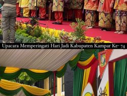 Pj Bupati Kampar Pimpin Upacara Hari Jadi Kabupaten Kampar ke 74