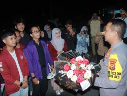 Puluhan Mahasiswa Kampar Apresiasi Kinerja Polres Kampar Dalam Pengamanan Pemilu 2024