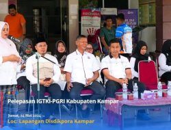 Bupati Kampar Lepas Kontingen IGTKI – PGRI Kampar untuk Porseni Tingkat Provinsi Riau di Bengkalis