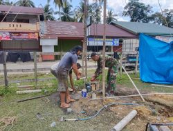 Warga Desa Gema Bakal Nikmati Air Bersih,  Sumur Bor Buatan Satgas TMM Kodim 0313/KPR