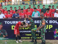 Desa Gema Juara 1 Pada Turnamen Bola Kaki Trofeo Dandim Cup Dalam Rangka Meriahkan TMMD 121