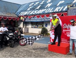 Meriahkan HUT RI ke-79 Tahun, Satlantas Polres Kampar Gelar Touring Kampanye Keselamatan