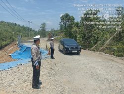 Jalan Amblas di Lintas Sumbar-Riau Tepatnya di KM 106 Akan Dipasang Jembatan Bailey