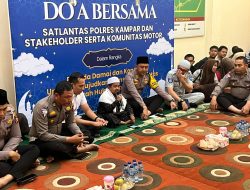 Wujudkan Pilkada Damai dan Kamseltibcarlantas, Satlantas Polres Kampar Gelar Doa Bersama