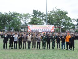 Wakili Pj Bupati Hambali, Kasatpol PP Kampar Hadiri Upacara Pemberangkatan Personil PAM TPS Untuk Amankan Pilkada 2024