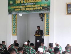Kodim 0313/KPR Gelar Doa Bersama  Momen Refleksi Hari Juang Kartika TNI AD