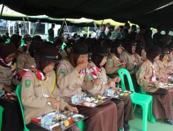 Dukung Program Pemerintah Generasi Indonesia Emas, Kodim 0313/KPR  Gelar Makan Bergizi Bersama Anak Pramuka