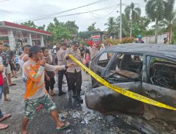 Diduga Kosleting Bagian Tangki Modifikasi, Mobil Avanza Terbakar